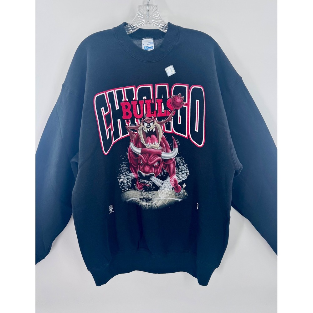 Salem Chicago Bulls Sweatshirt Taz Looney Tunes Graphic Crewneck Vintage New XL